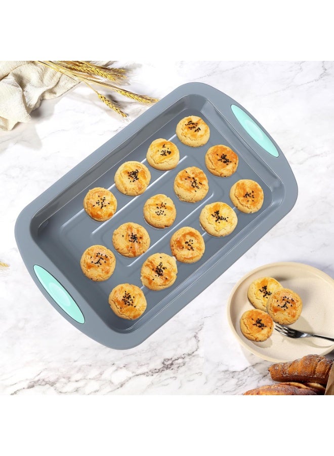 Bukela 54 Pieces Silicone Baking Pans Set, 10 Silicone Cake Molds, Loaf Pan and Muffin Pans, Non-Stick Baking Cup, with Measuring Cups and Spoons Set, Grey - Image 3